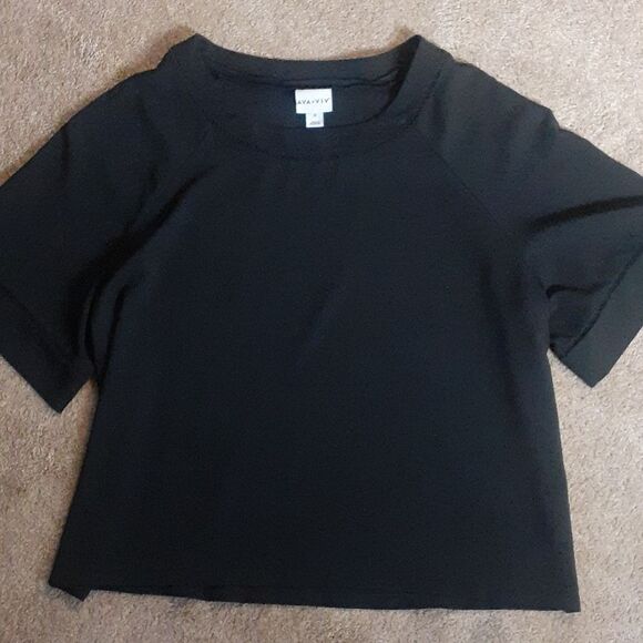 Ava & Viv Tops - Ava & Viv black lightweight tee 1x